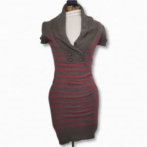 Pink & Grey Sweater Dress